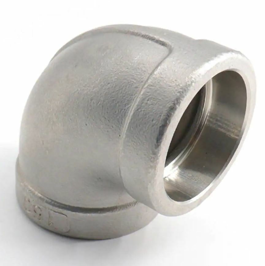 1" 150# Socket Weld 90-Degree Elbow Stainless Steel Pipe Fitting (Lot of 10)