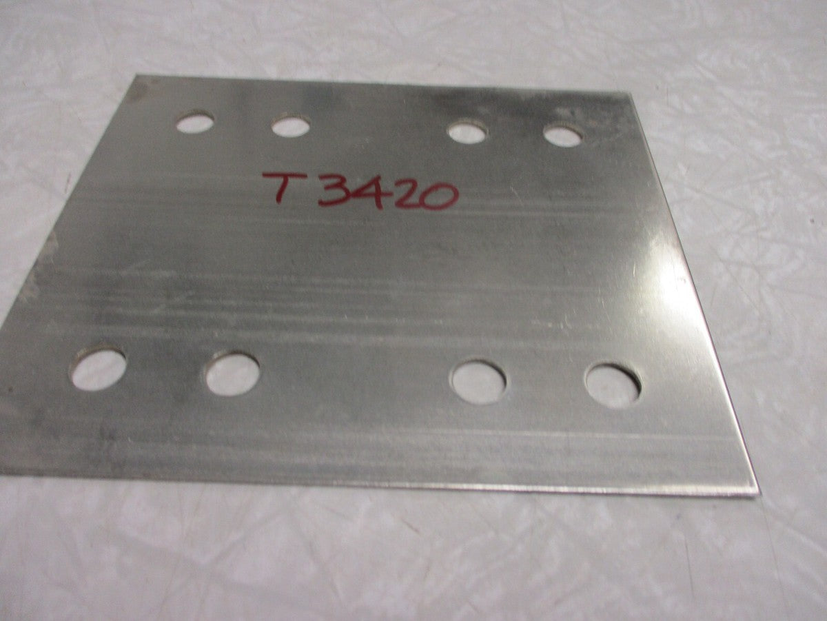 Stainless Base Plate | 5.5" W x 6.25" L X .06" T | 8-Holes | 3/8" Hole Diameter