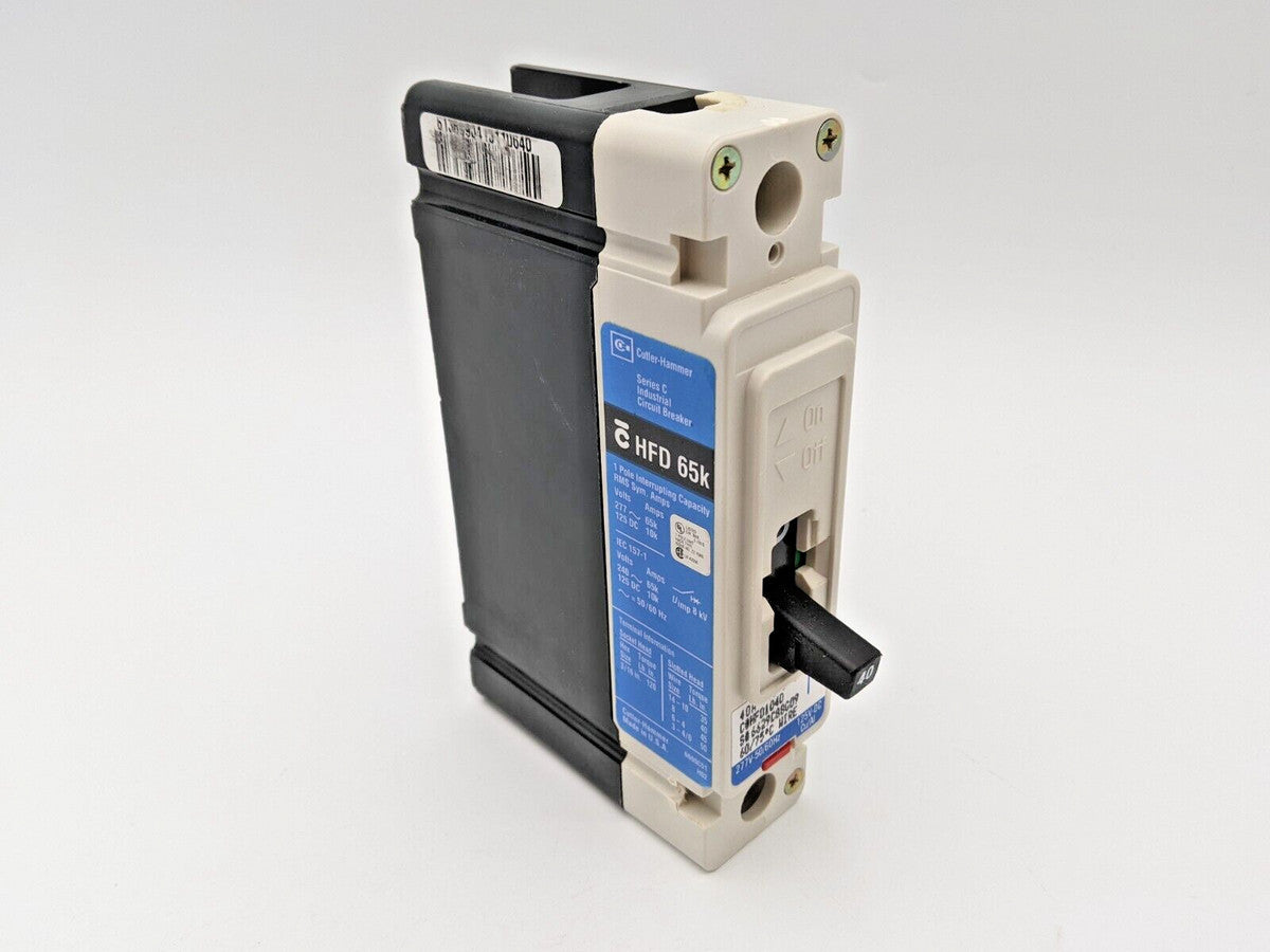 Eaton HFD1040 Bolt-On Circuit Breaker 40A 277V 1P 1PH HFD 40 AMP 277 Volt 1 Pole