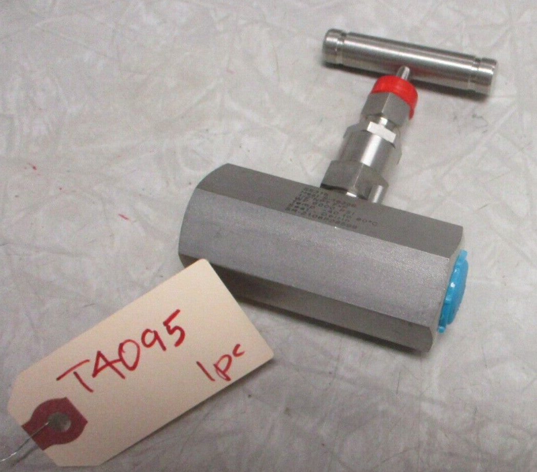 CHEM-OIL Needle Valve 316-Stainless Steel 1/2" Female NPT 6000-psi, Delrin Seat
