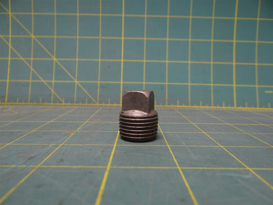 1/2" Threaded Pipe Fitting Plug Male Steel MNPT Tapered with 9/16" Square Head 