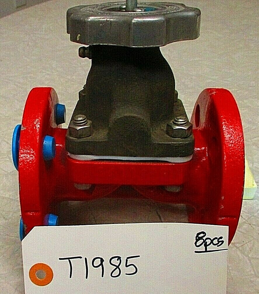 Diaphragm Valve Kynar Lined HILLS MCCANNA J6 1" Flanged DI Body Teflon Diaphragm