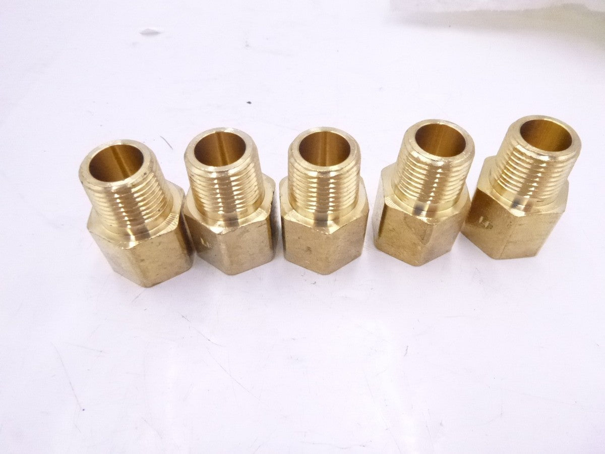 5 Pack BrassCraft 120-8X Pipe Adapter 1/2"FIP x 1/2" MIP Brass