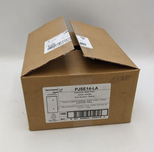 100 PC Pass Seymour Legrand PJSE14-LA Sectional Wall Plate End Section Blank