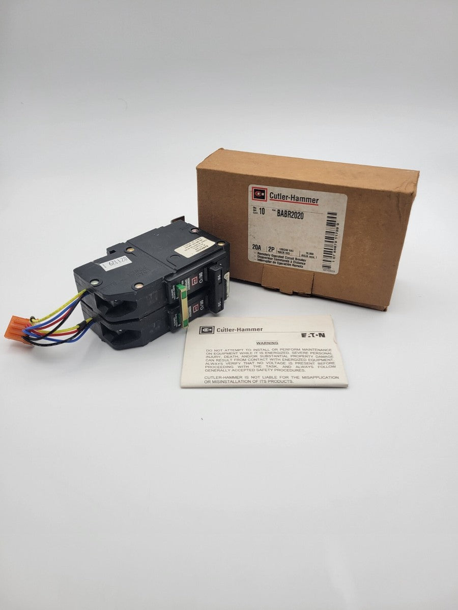 BABR2020 Remotely Operated Circuit Breaker 20 Amp 120/240 VAC 2 Pole Bolt On NOS