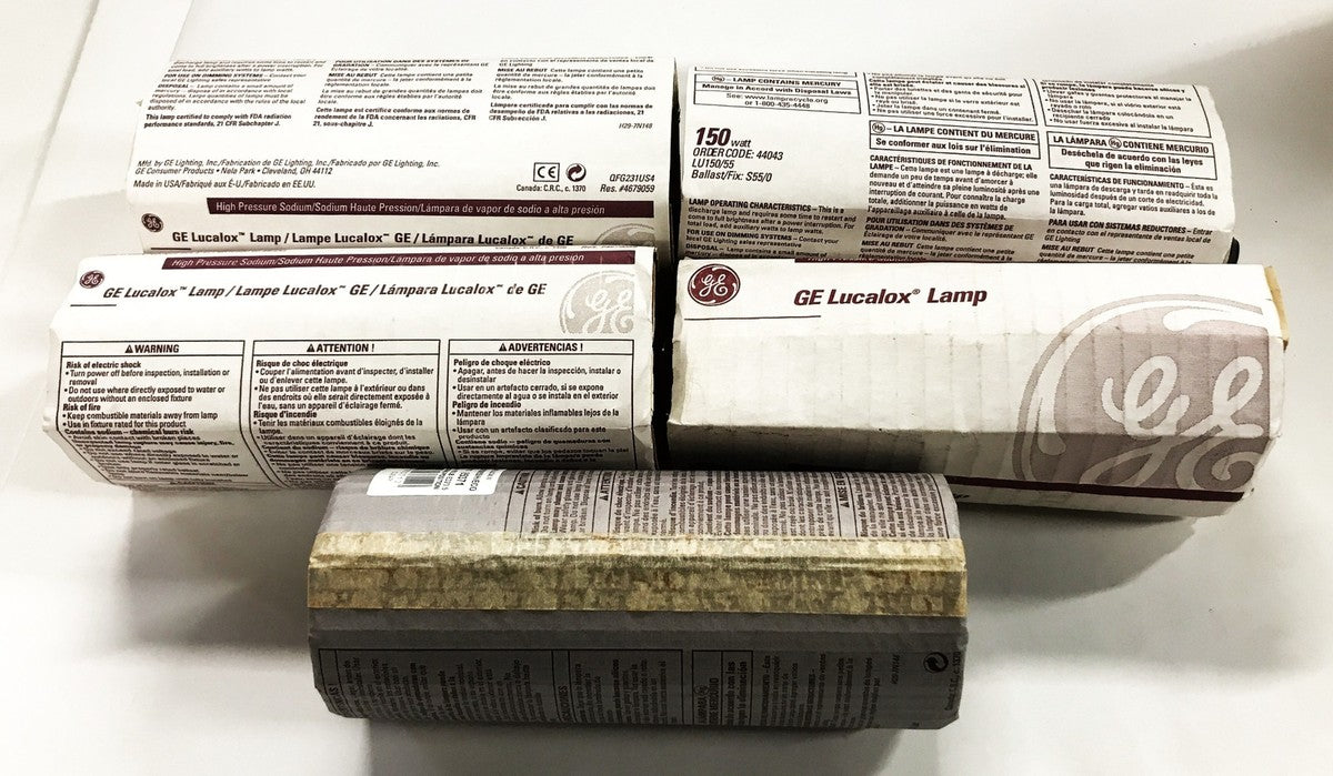GE 150 watt Lucalox Lamp 85371 [Lot of 5] NOS