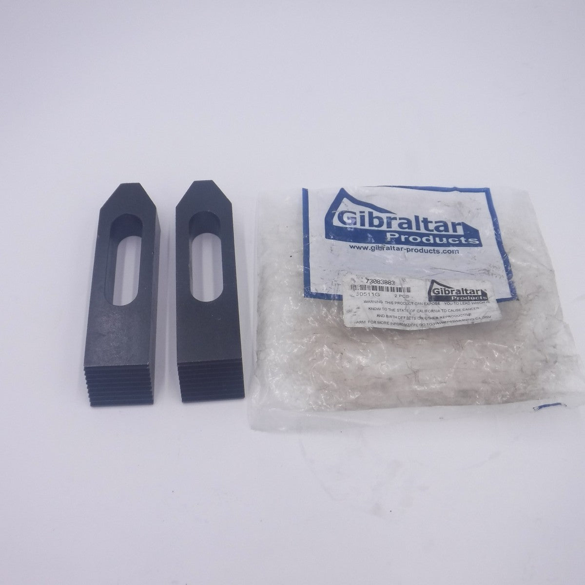 2 Pack Gibraltar 3/4" Stud Steel Serated Strap Clamps 30511G