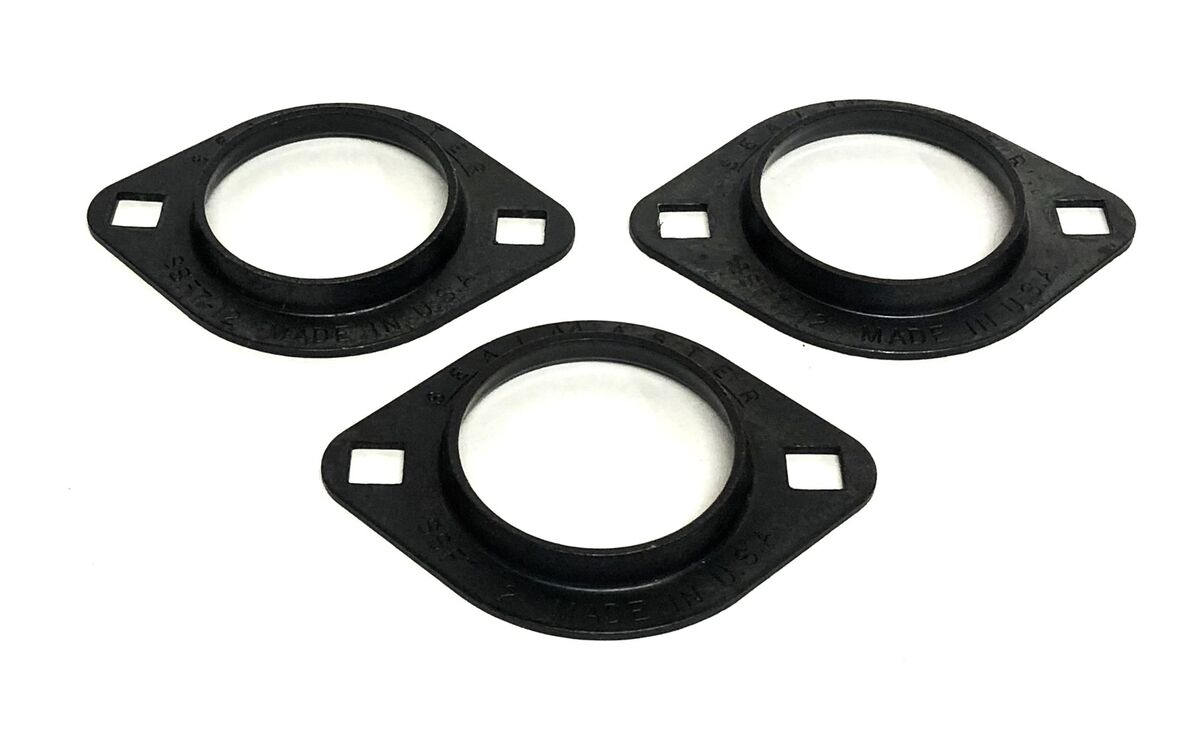 SealMaster 1.74 Inch ID 2 Bolt Ball Bearing Flange SSFT-12 [Lot of 3] NOS