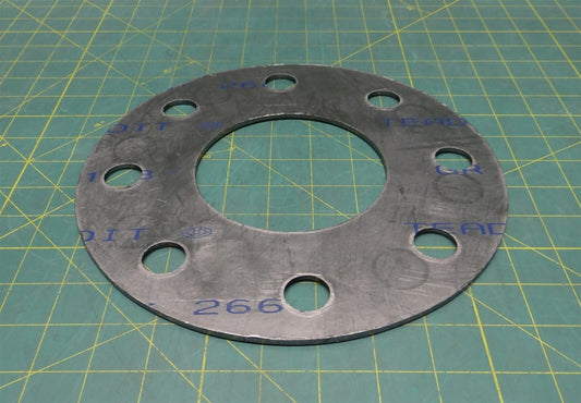 10" Outer Dia Teadit Graflex 2661/1661 w/ 316 Foil Insert Gasket, 8 Bored Holes
