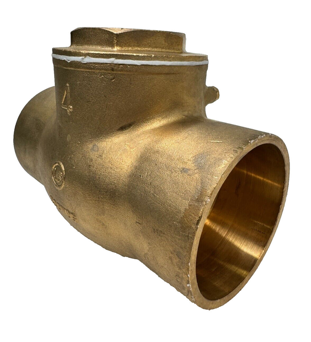 4" CTS Brass Swing Check Valve, 200-psi WOG, Solder (Sweat) Ends  MFG: RWV