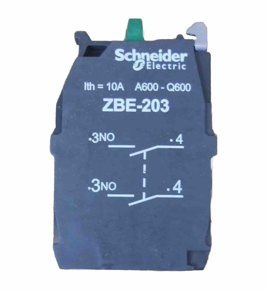 *QTY 2* NEW SCHNEIDER ELECTRIC ZBE-203 ZBE203 CONTACT BLOCK.  G1