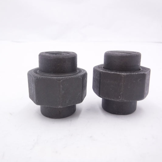 2 Pack 3M 1/2" Female NPT Forged Black Steel Pipe Union