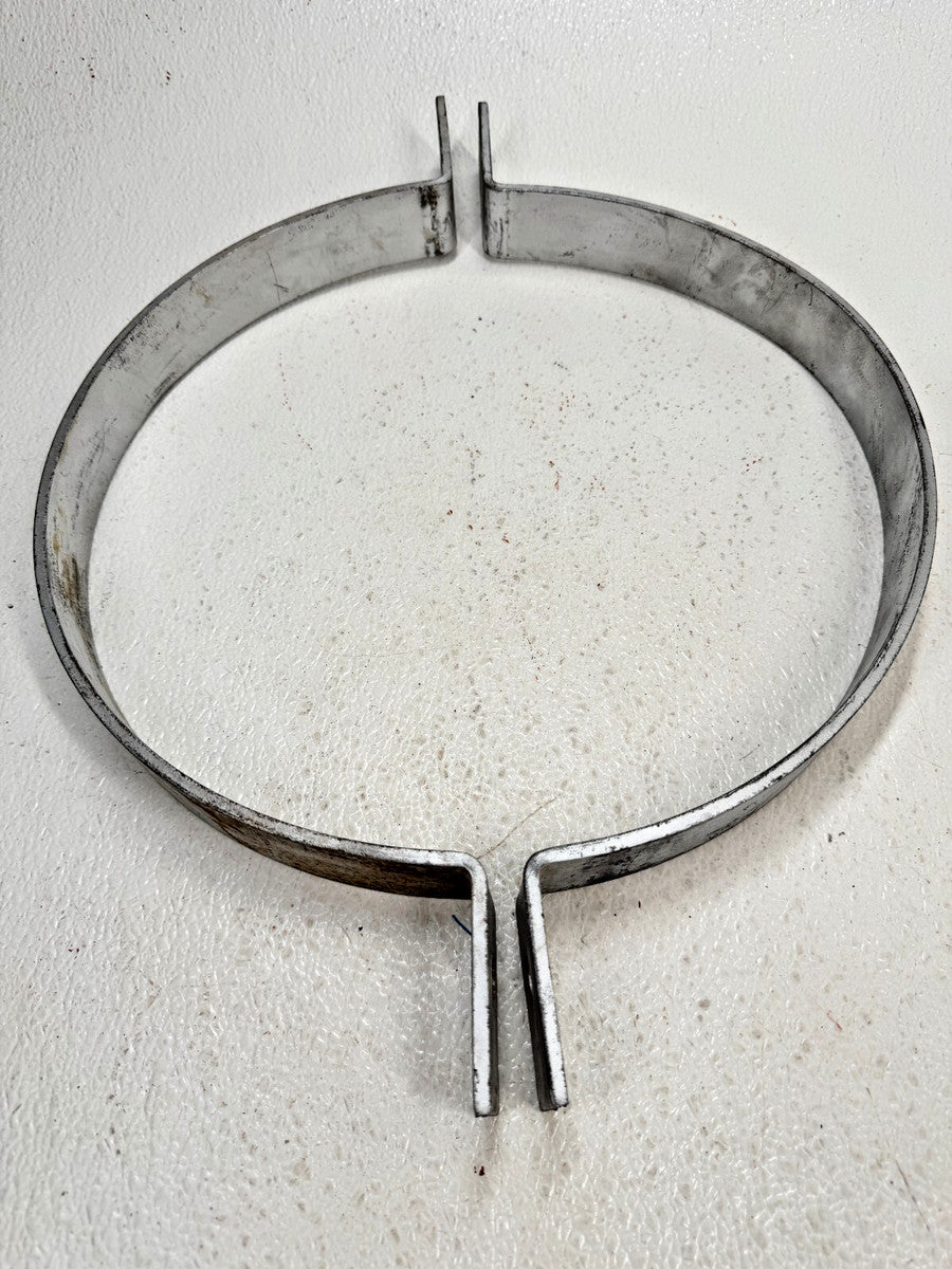 12" Pipe Clamp Strap, Plated Steel, No Bolts