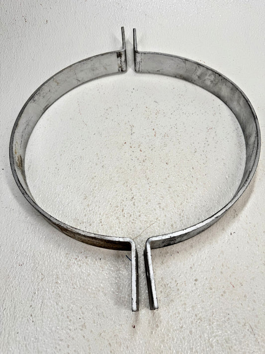 12" Pipe Clamp Strap, Plated Steel, No Bolts