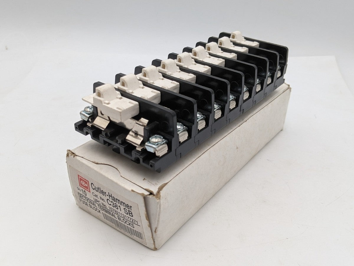 Lot of 9 Set Cutler-Hammer C381SB Series 300 Fuse Block 30 Amp 600 Volt