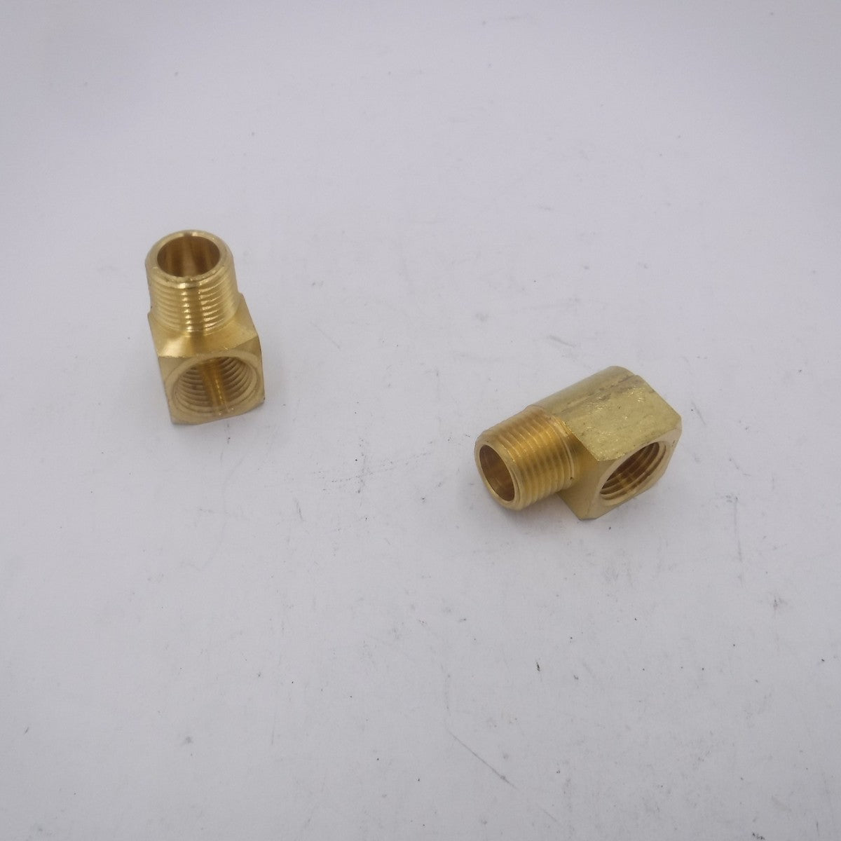 2 Pack Brass 1/2" MNPT x 1/2" OD Tube 90° Street Elbow Pipe Fitting