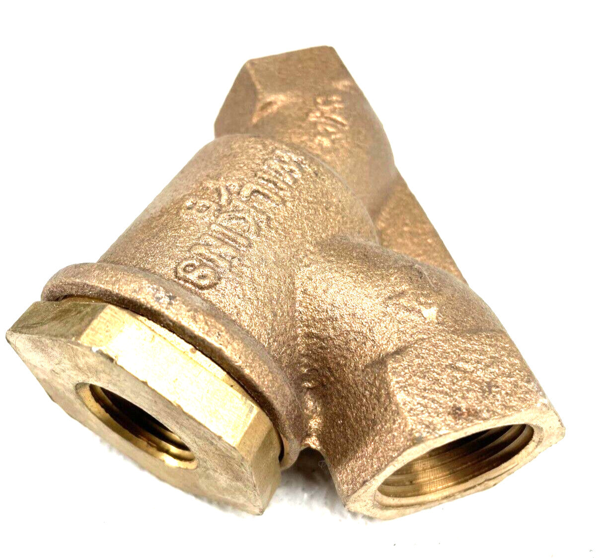 WILKINS YB Bronze Y-Strainer 3/4" NPT 400 PSI, Dual Mesh Screens,  1/2" Blow-Off