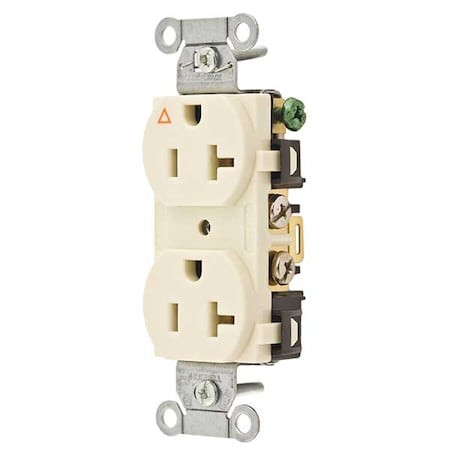 Hubbell Wiring Device-Kellems Ig20crla Straight Blade Receptacle, 5-20R, 20 A,