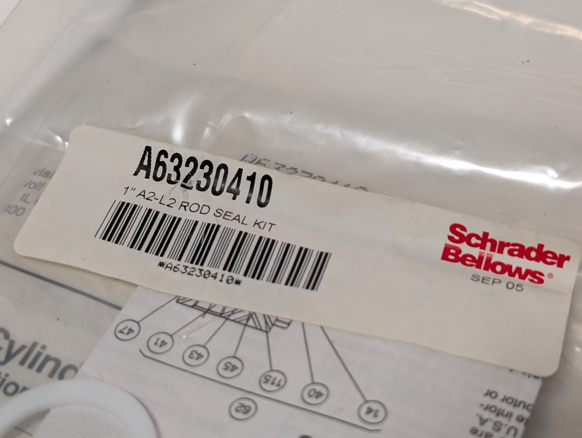 Schrader Bellows A63230410 1" A2-L2 Rod Seal Kit, Hydraulic Cylinder Rebuild