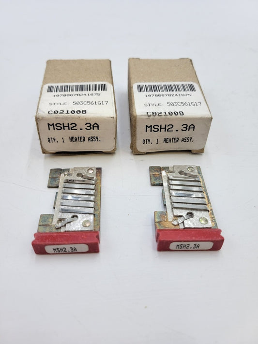2PC Cutler-Hammer MSH2.3A Thermal Overload Relay Heater Element 1.84 to 1.99A