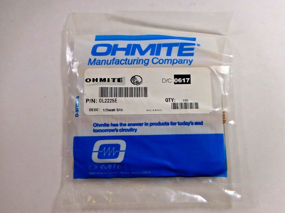 Ohmite OL2225E Resistors (Lot Of 1300)  