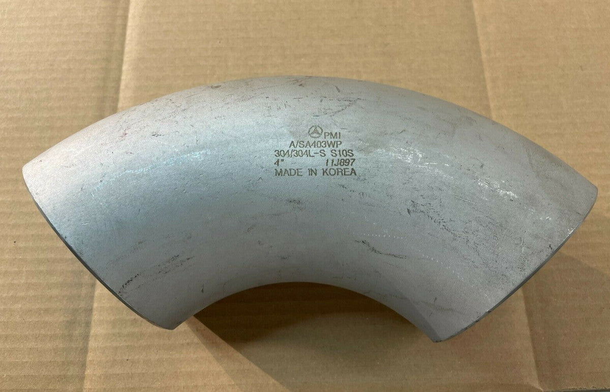 4" Schedule 10 Long Radius 90 Degree Elbow Seamless | A/SA403 WP304/304L-S