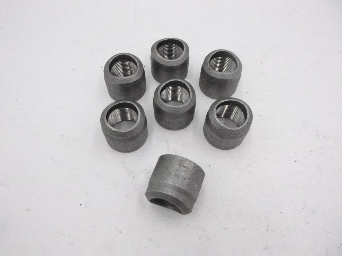 7 Pack Meritta Anvilet Forged Steel 3/4" x 2-1/2 Fitting Threaded Weld Socket
