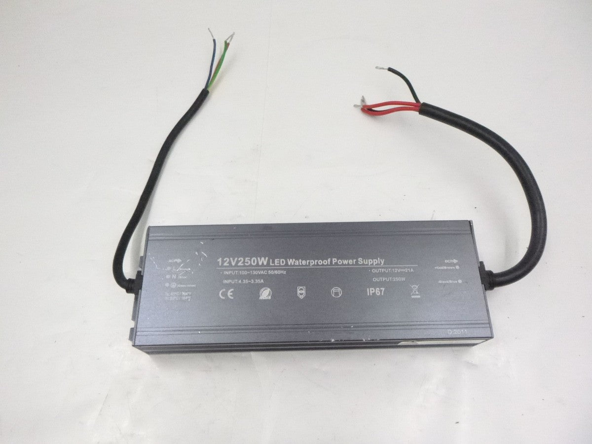 LED Waterproof Power Supply Driver 12 V 250 W IP67 50/60Hz