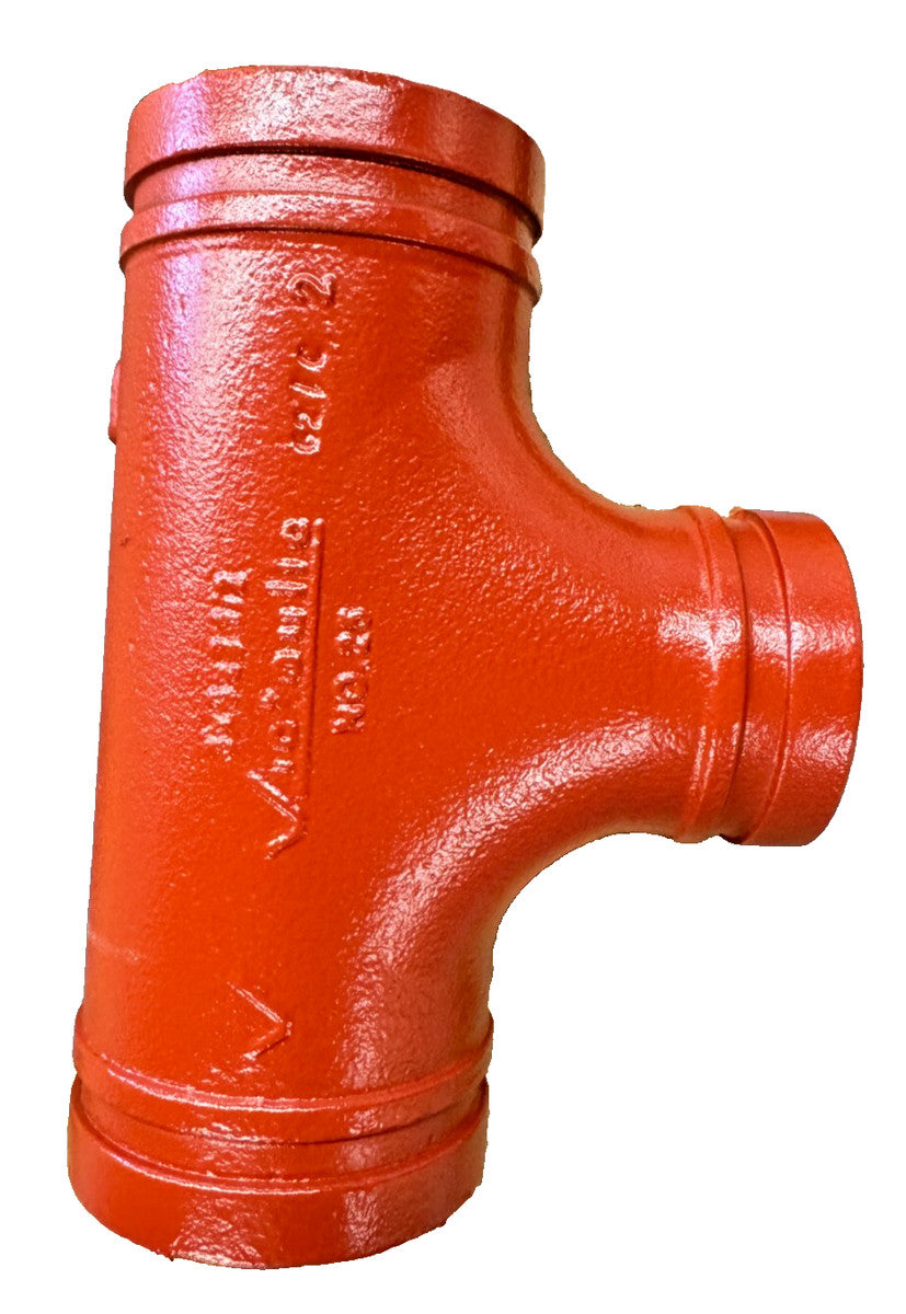 3" x 2-1/2" VICTAULIC Figure 25 Reducing Tee Grooved End Pipe Fitting