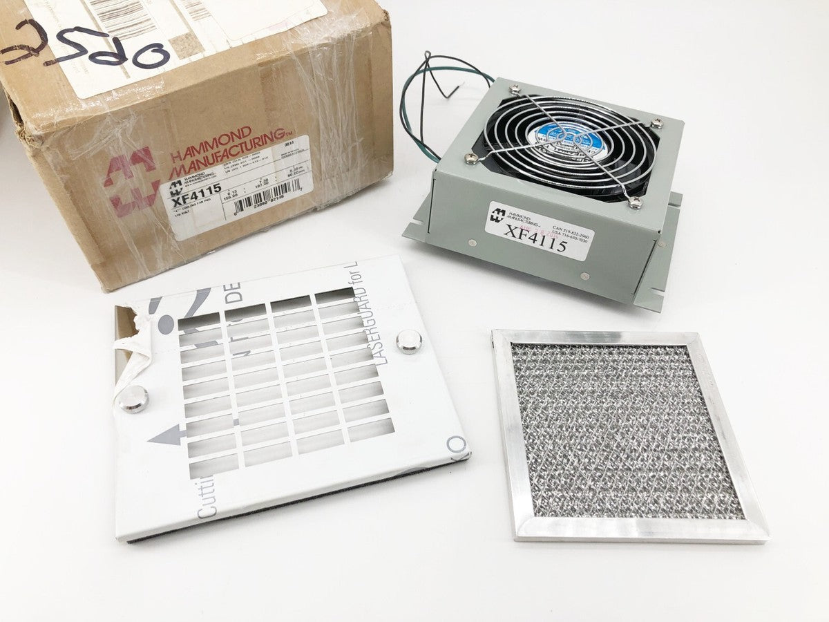 New Hammond XF4115 Filtered Fan Box 4" 115V 156 x 187 x 60mm