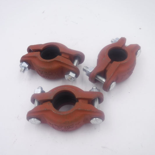 3 Pack ASC Anvil Gruvlok 1" SlideLOK Couplings Fig 74FP Purple Stripe Gasket
