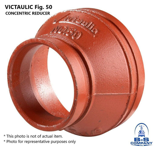 4" x 1" Victaulic Style 50 Concentric Reducer Grooved End Fitting 4 x 1