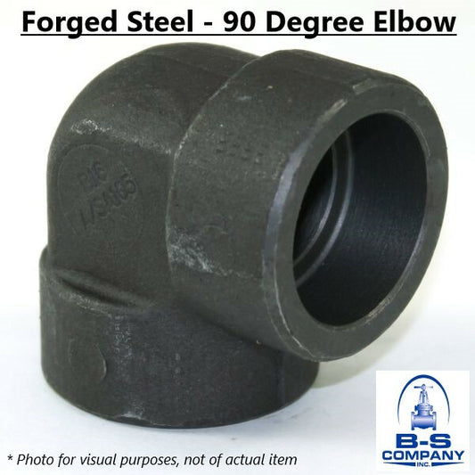 1-1/2" Class 3000 3M Socket Weld 90 Degree Elbow A105 Forged Steel Pipe Fitting 