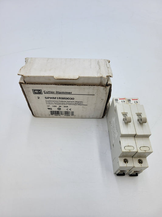 2Pc Cutler-Hammer SPHM1RM0030 Supplementary Protector 30A 1P 277/480V 30 Amp NOS