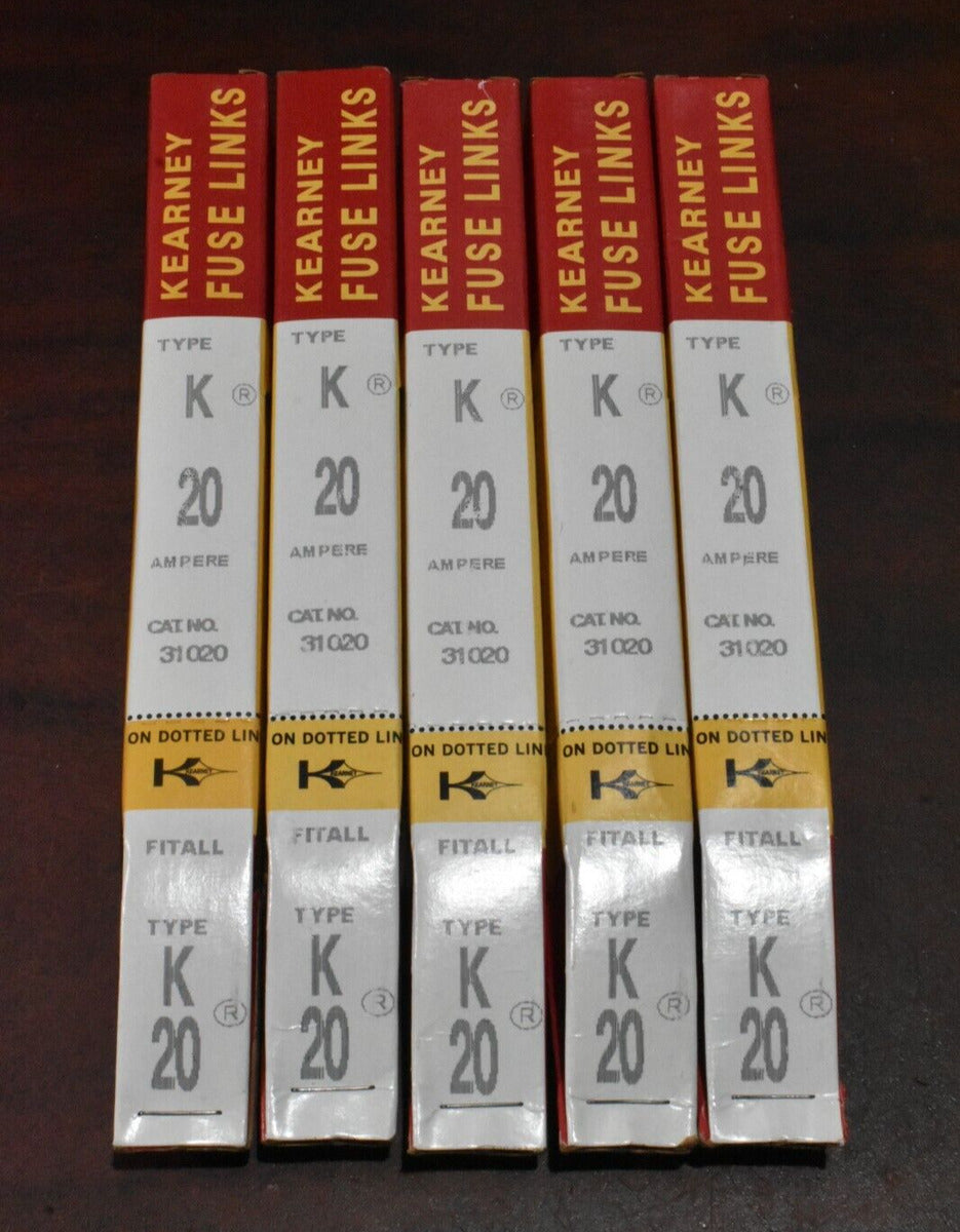[Lot of 5] Kearney Type K Fuse Link 20 Amp (Cat No. 31020)