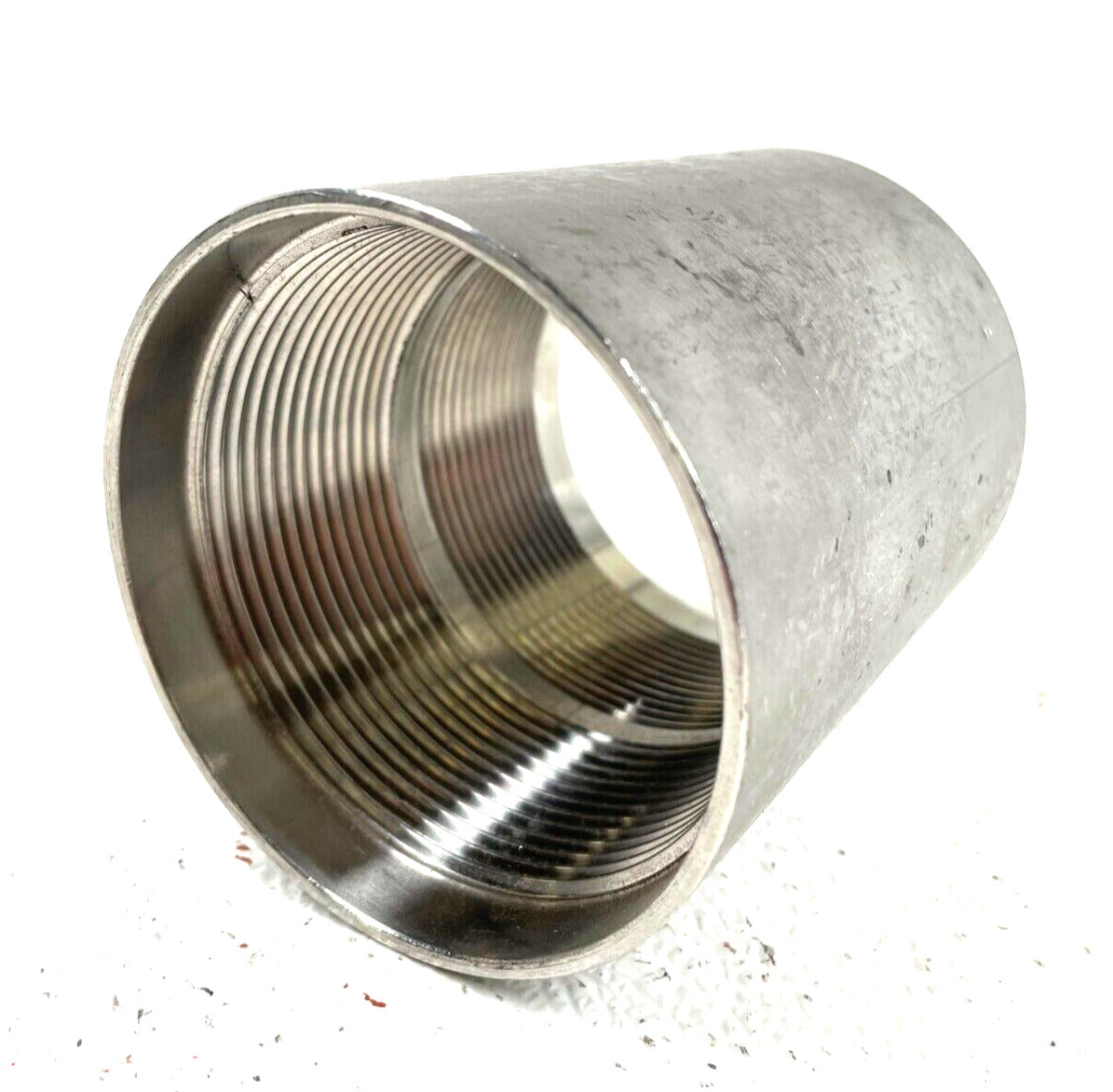 3" IPS Full Coupling Stainless Steel Female NPT Thread *For PVC Pipe Only*