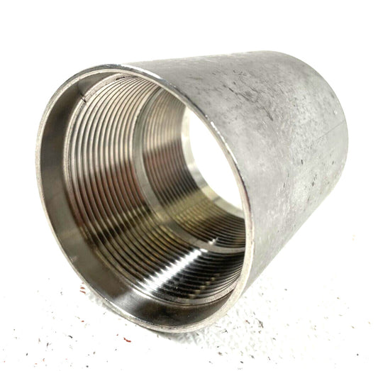 3" IPS Full Coupling Stainless Steel Female NPT Thread *For PVC Pipe Only*