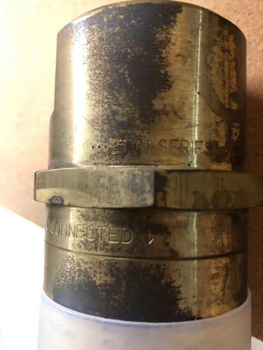 6105-24 Parker Replacement Valved Hydraulic QC Nipple 1 1/2" NPT Female Brass  