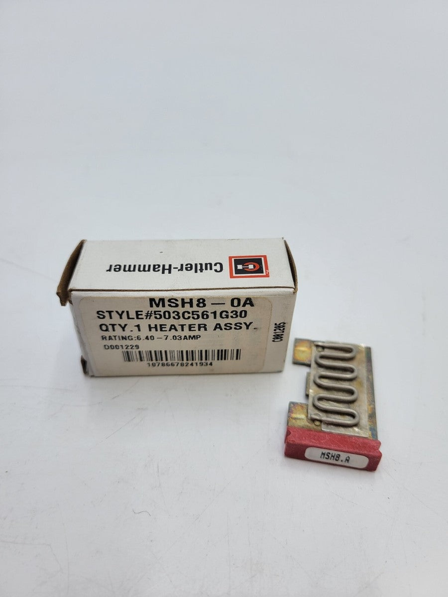 Cutler-Hammer MSH8.A Manual Motor Starter Thermal Overload Relay Heater Element