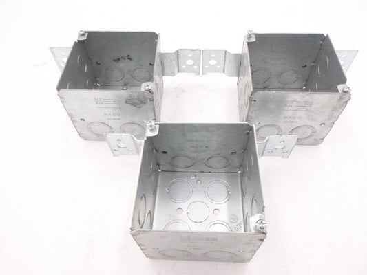 3 Pack Raco 45 cu in Welded Square Steel Electrical Wall Boxes 2 Gangs