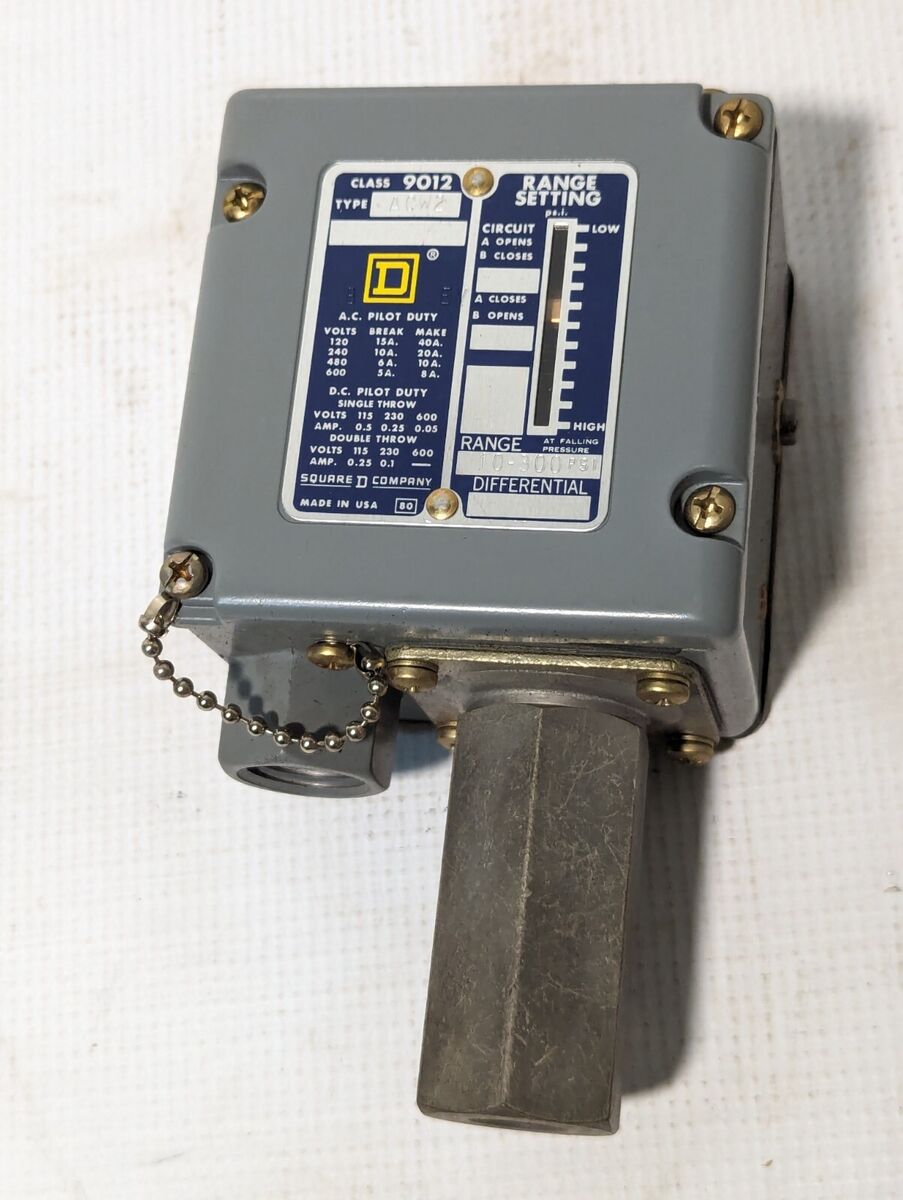 Square D 9012-AC12 Pressure Switch