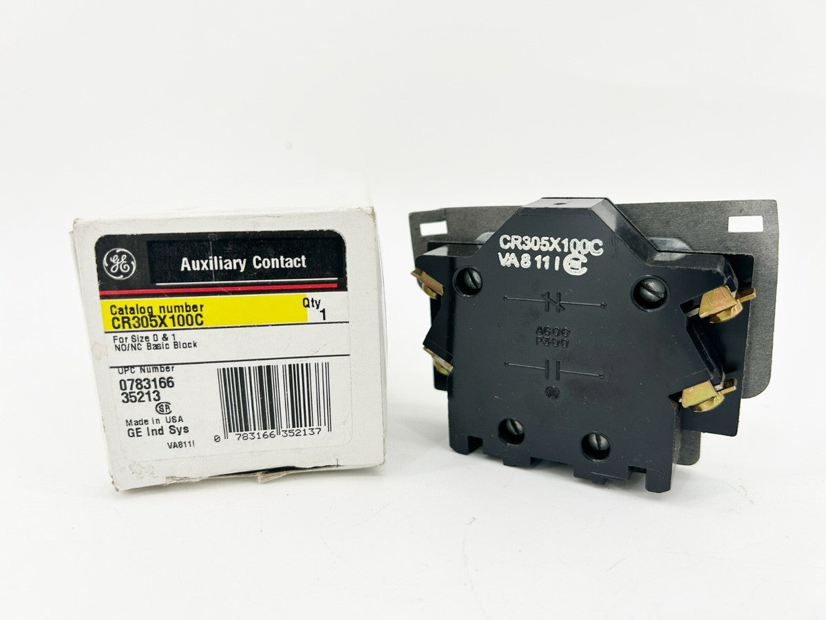 New GE General Electric CR305X100C Auxiliary Contact Size 0 & 1 NO/NC