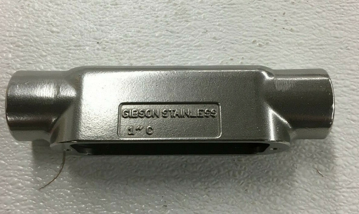Gibson Stainless 1" 7100C C Electrical Conduit Body Straight Fitting