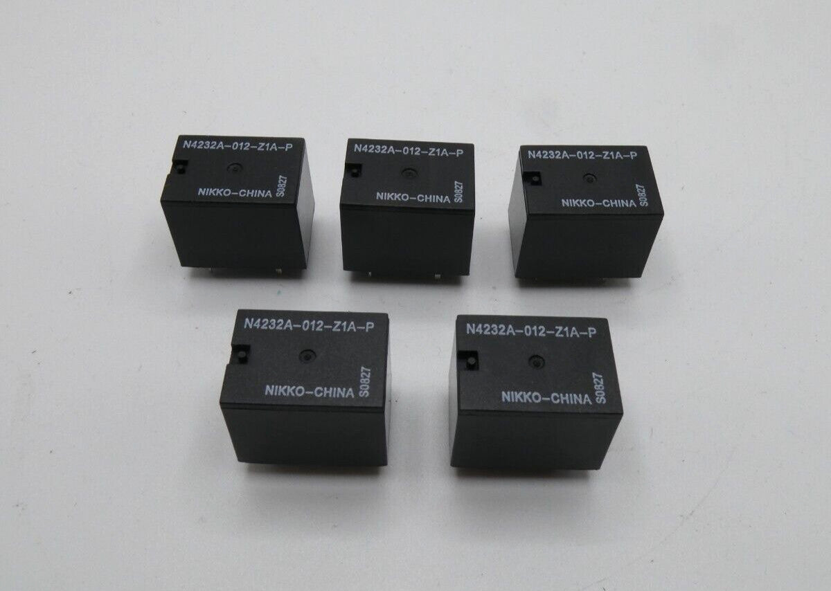 NIKKO N4232A-012-Z1A-P SPDT 12V COIL 20 AMP DC AUTOMOTIVE RELAY "Lot of 5"