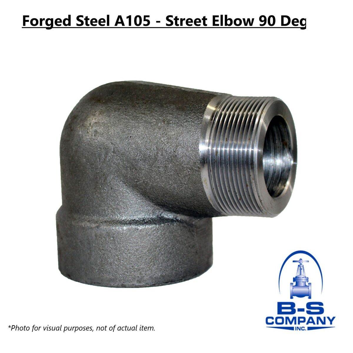 Street 90 Elbow A105 Forged Steel Pipe Fitting 1" 6000 Threaded (Lot of 2)