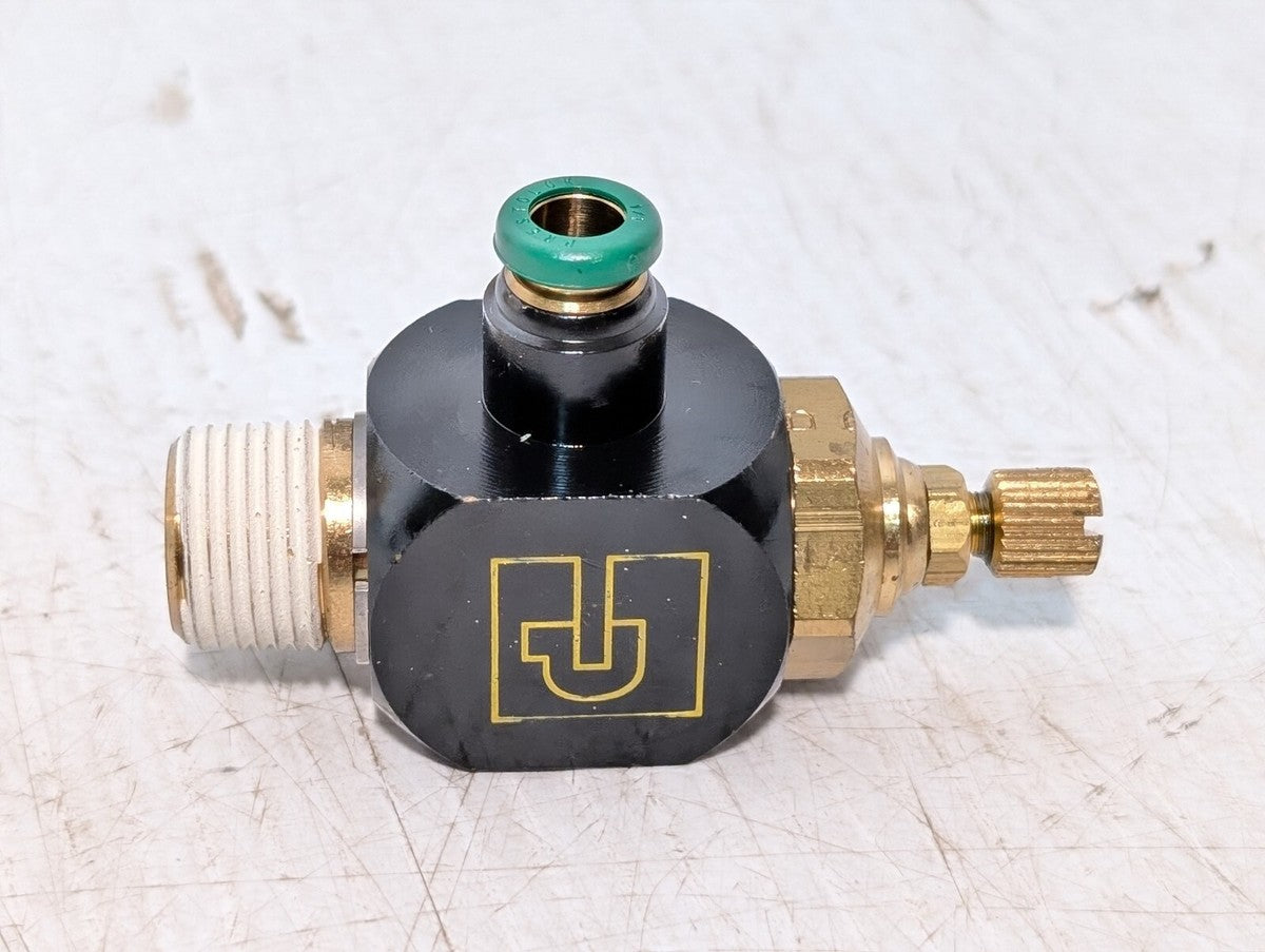 Parker FC701-4-6 Flow Control Valve, 1/4" Tube,  3/8" NPT