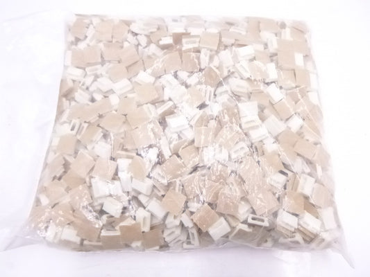 1,000Pk Essentra Cable Clip Wire Saddle on Base Natural Adhesive 0.32"L x 0.10"H