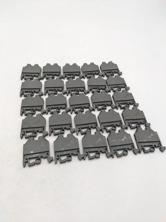 25 Piece Set Wieland WK2,5/U Terminal Block 20-10 AWG 600 Volt Gray