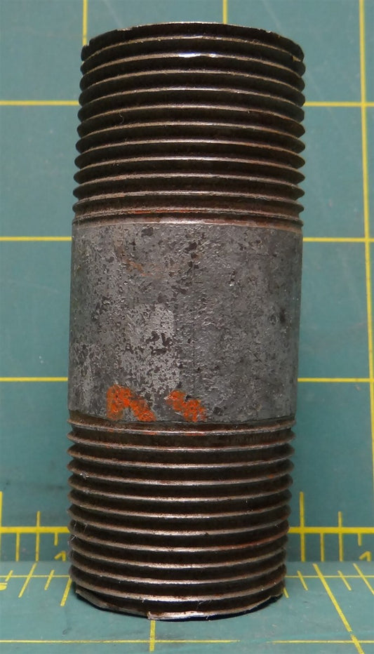 1" D x 1" D x 3" L Hot Dipped Galvanized Pipe Nipple, Fitting, Connector
