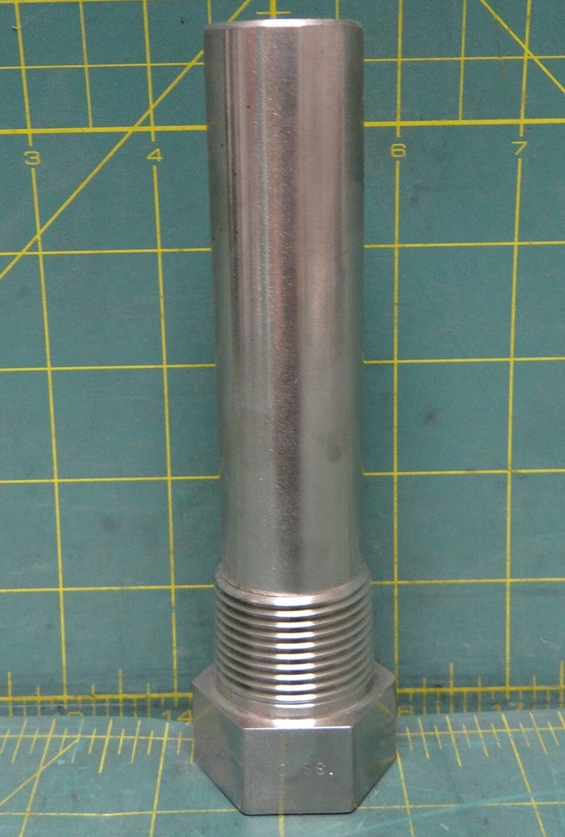 304 Stainless Steel Thermowell 1" MNPT x 1" FNPT x 4" Insertion Length